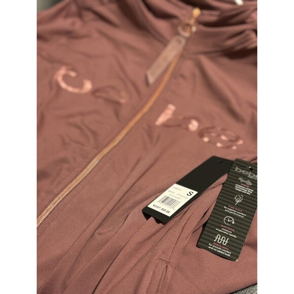 Bebe Sport Women’s Zip Up Jacket Antique Rose Size S - Picture 3 of 3